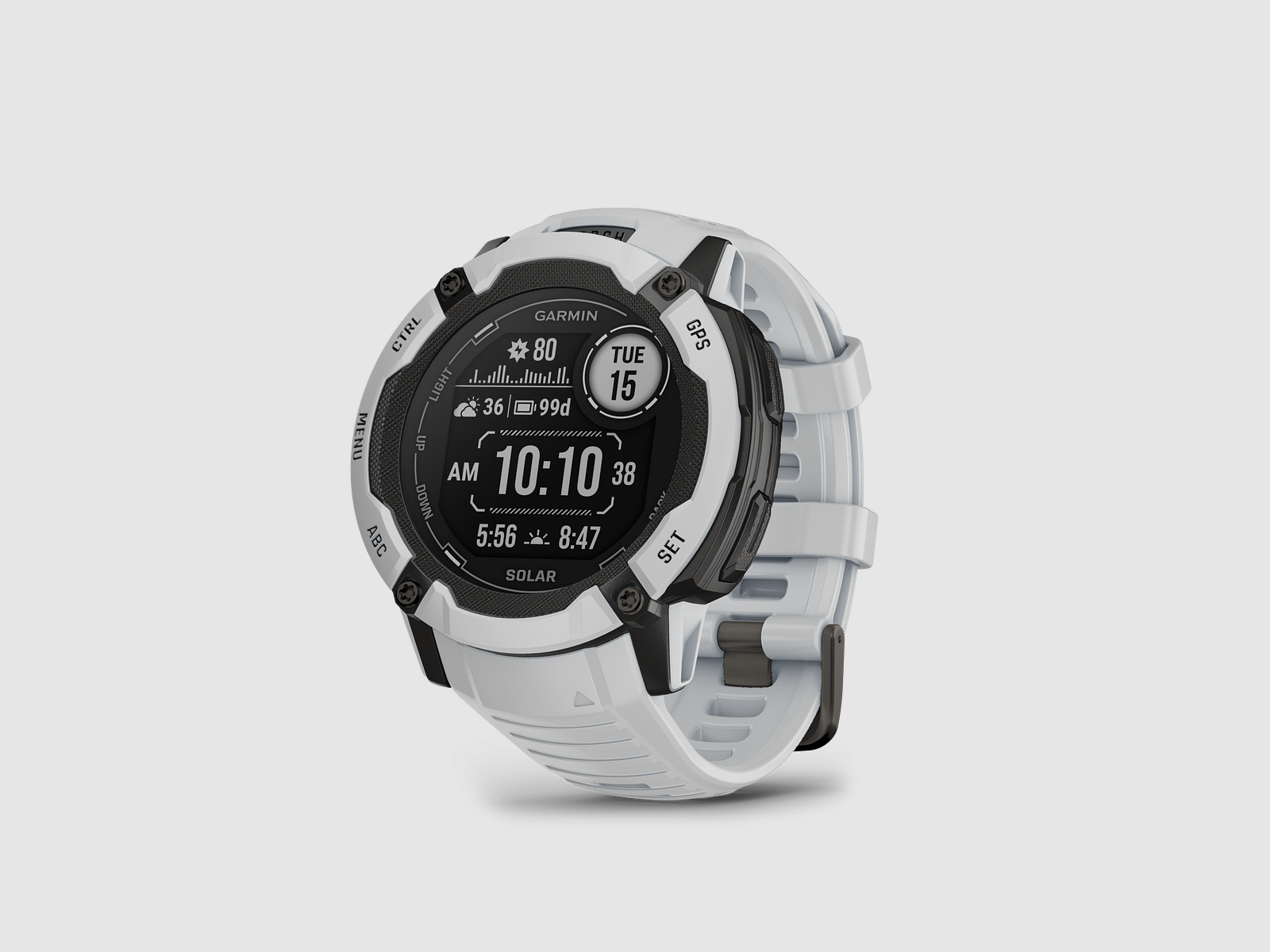 Garmin Instinct® 2X Solar, Blanc Pierre, image 1 sur 13