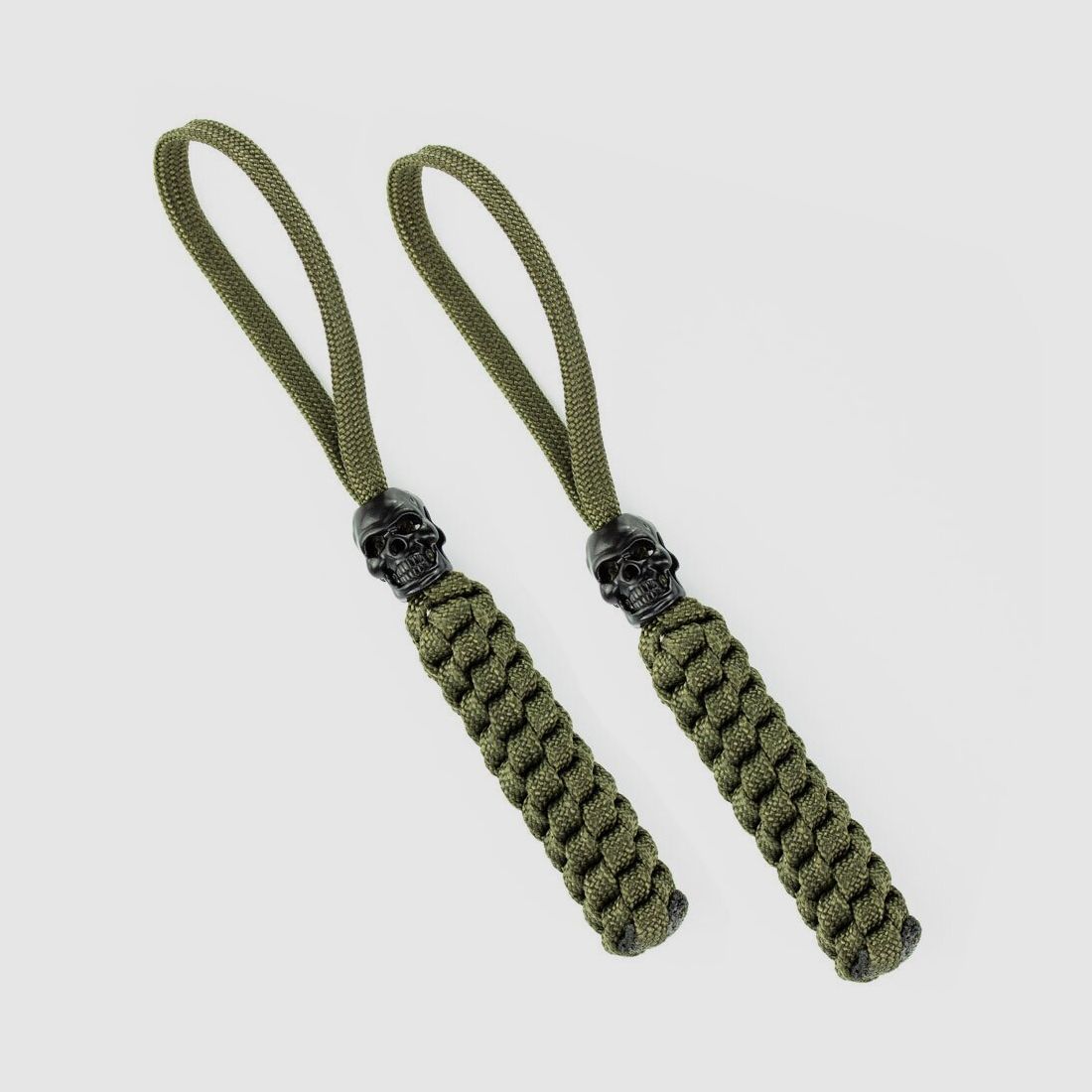 Lanyard mit Totenkopf 2er Set Oliv