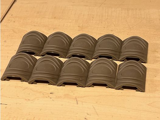 Picatinny kleine Rail Cover 10er Set in Dark Earth