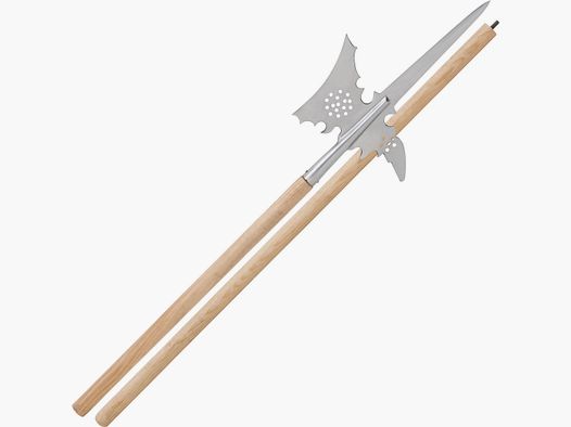 German halberd with a simple wooden shaft