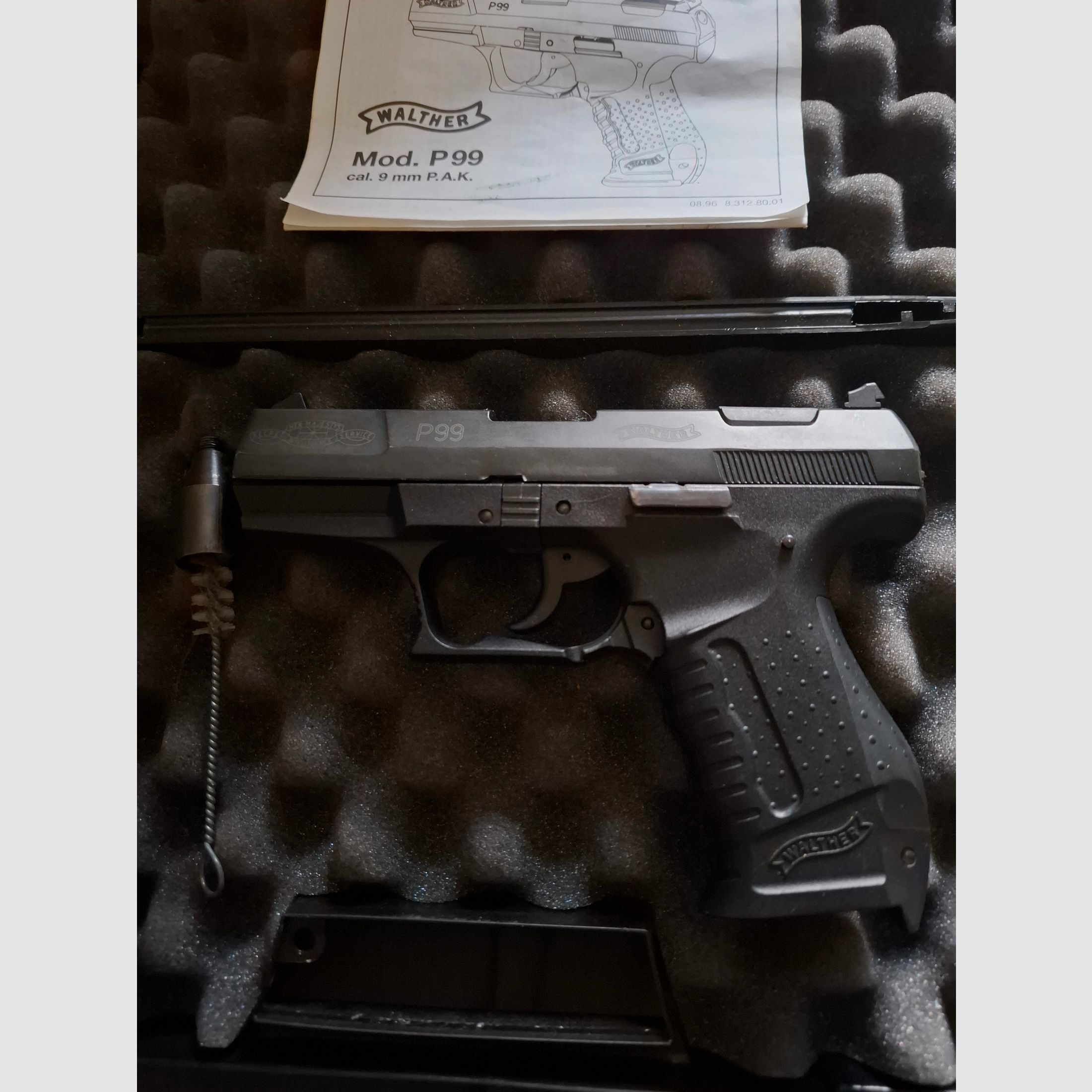 Walther P99 PTB 637 9mm P.A.K. plus pepper cartridges