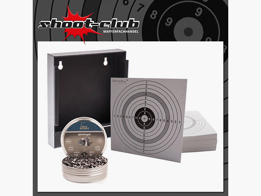 shoXx Kugelfang + H&N Spitzkugeln 4,5 mm + 120 Zielscheiben
