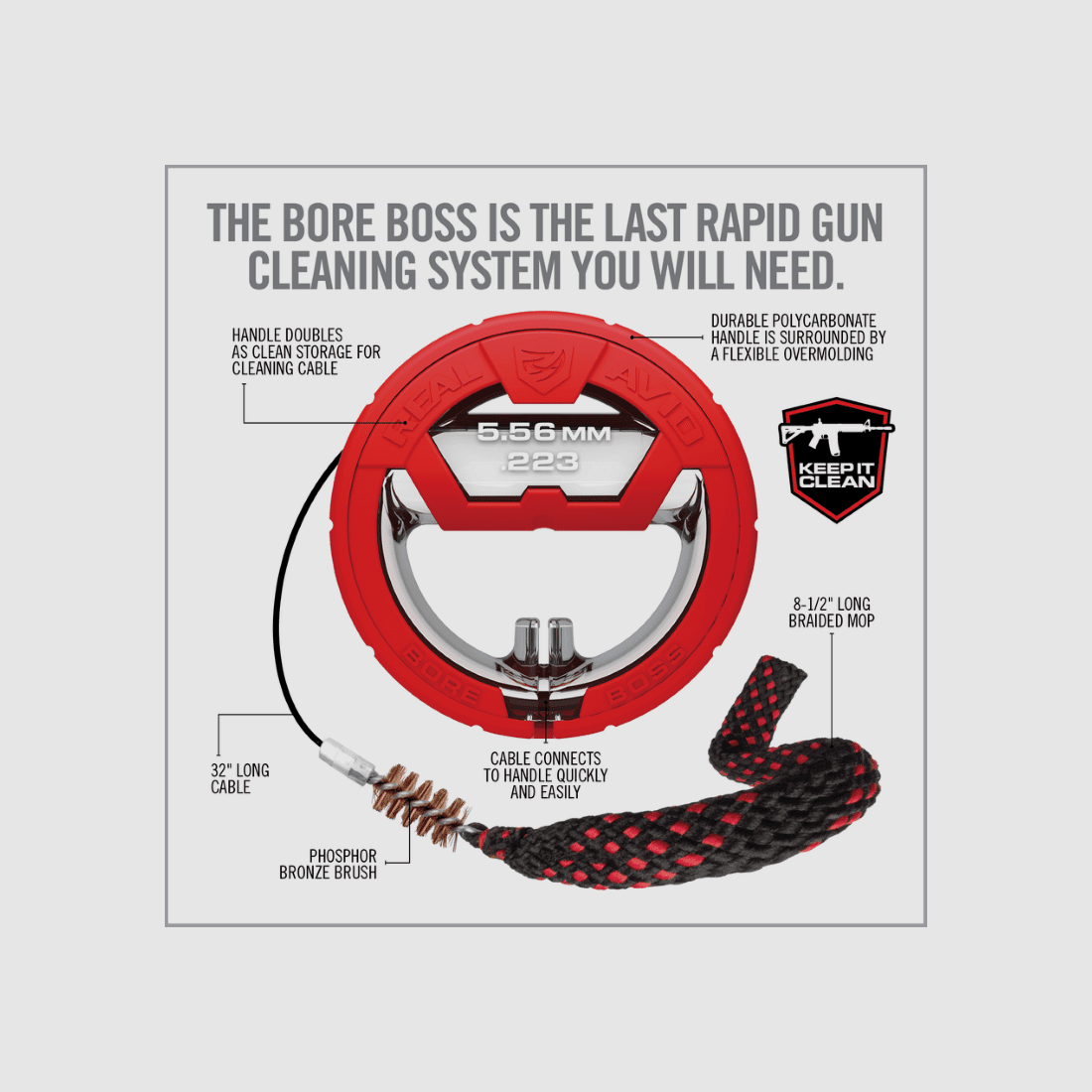 REINIGUNGSKABEL BORE BOSS REAL AVID - .223CAL/5.56MM, Bild 4 von 6
