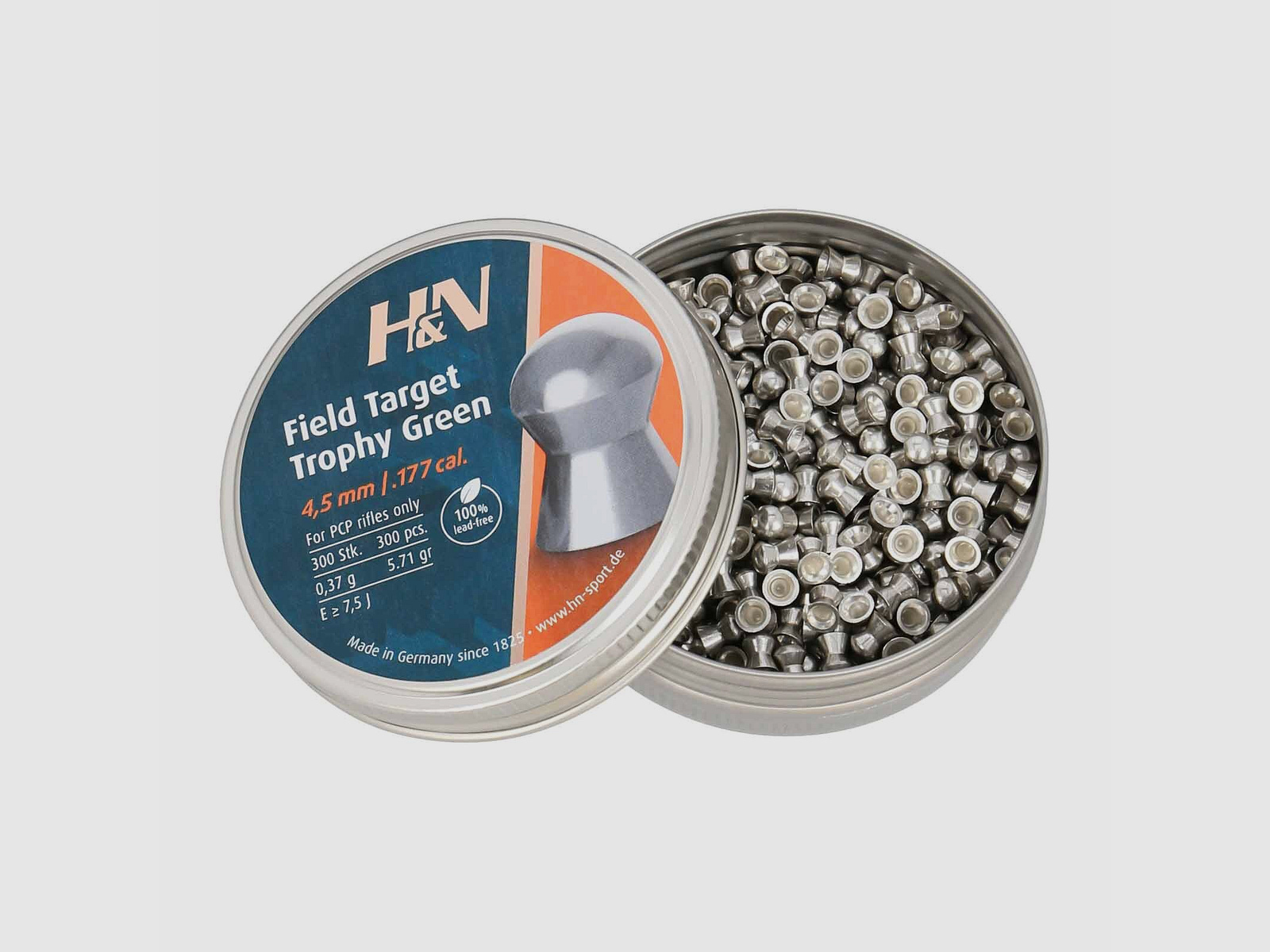 H&N Field Target Trophy Green 4,5 mm 0,37 Gramm Zinnlegierung