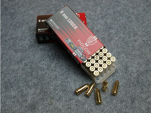 Fiocchi 9mmLuger Fiocchi 9mmLuger FMJ 124grs.