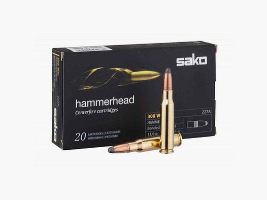 Sako 308 Win. Hammerhead 180grs