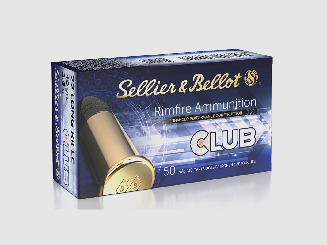 BOITE DE 50 CARTOUCHES SELLIER & BELLOT CLUB CAL.22 LR, image 1 sur 3