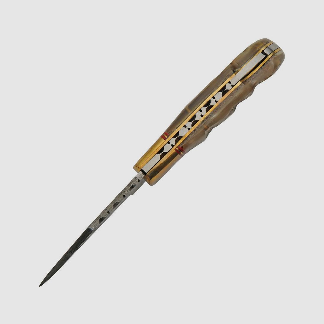 Damast Taschenmesser, Griff aus Widderhorn | 96964
