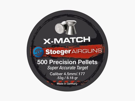 Stoeger X-match vlakke kop lood 0,53 g - Kal. 4,5