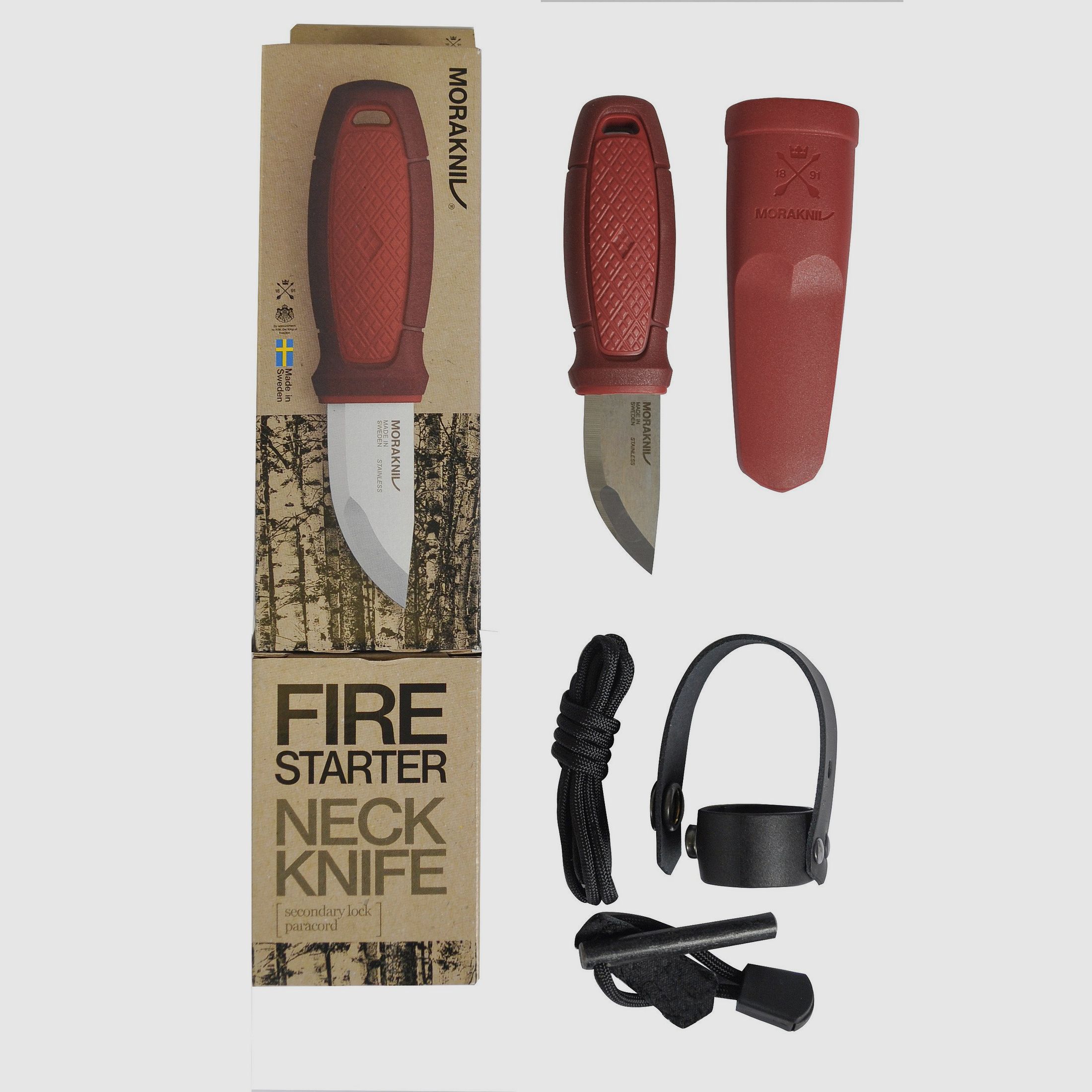 Morakniv Messer Eldris mit Halsband und Feuerstein