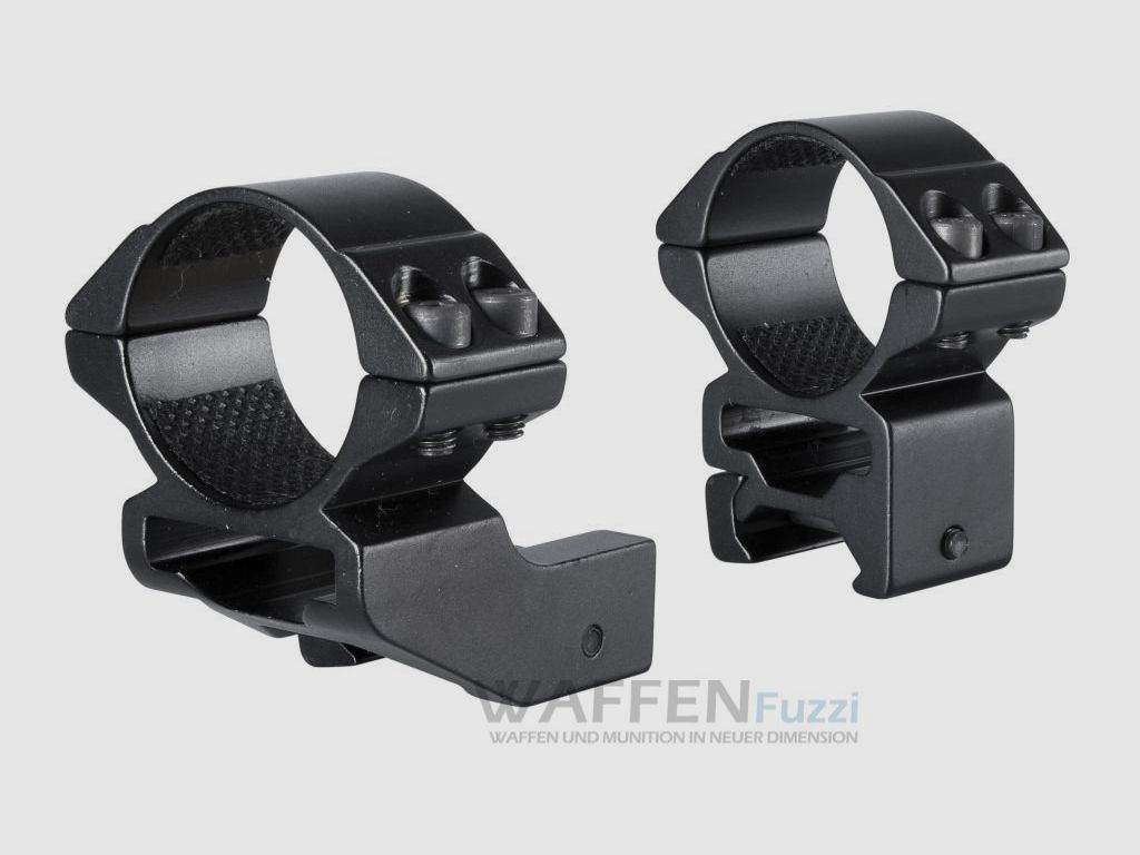 Mounting 1" for Weaver rail high saddle height 30mm ring diameter