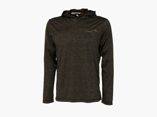 Fighter Stretch Hoodie L Burnt Olive Melange