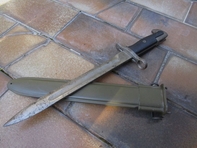 Original US Army Garand M1 Bajonett WK2 mit Scheide