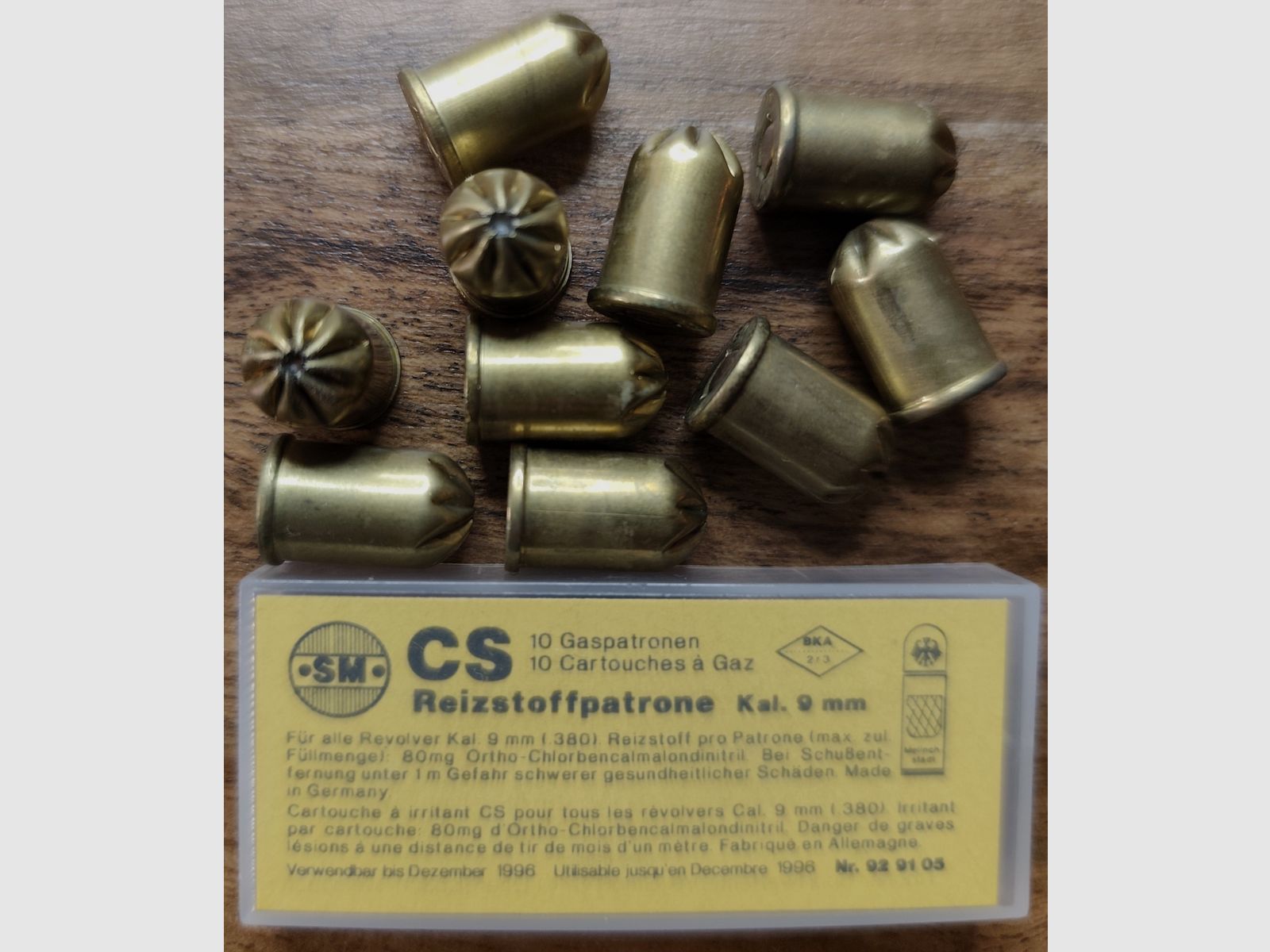 CS Gas cartucce 9mm revolver produttore SM Rhöner