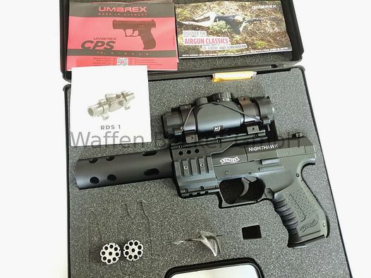 Walther Umarex Walther P99 Nighthawk 4.5mm with Red-Dot Optics CO2