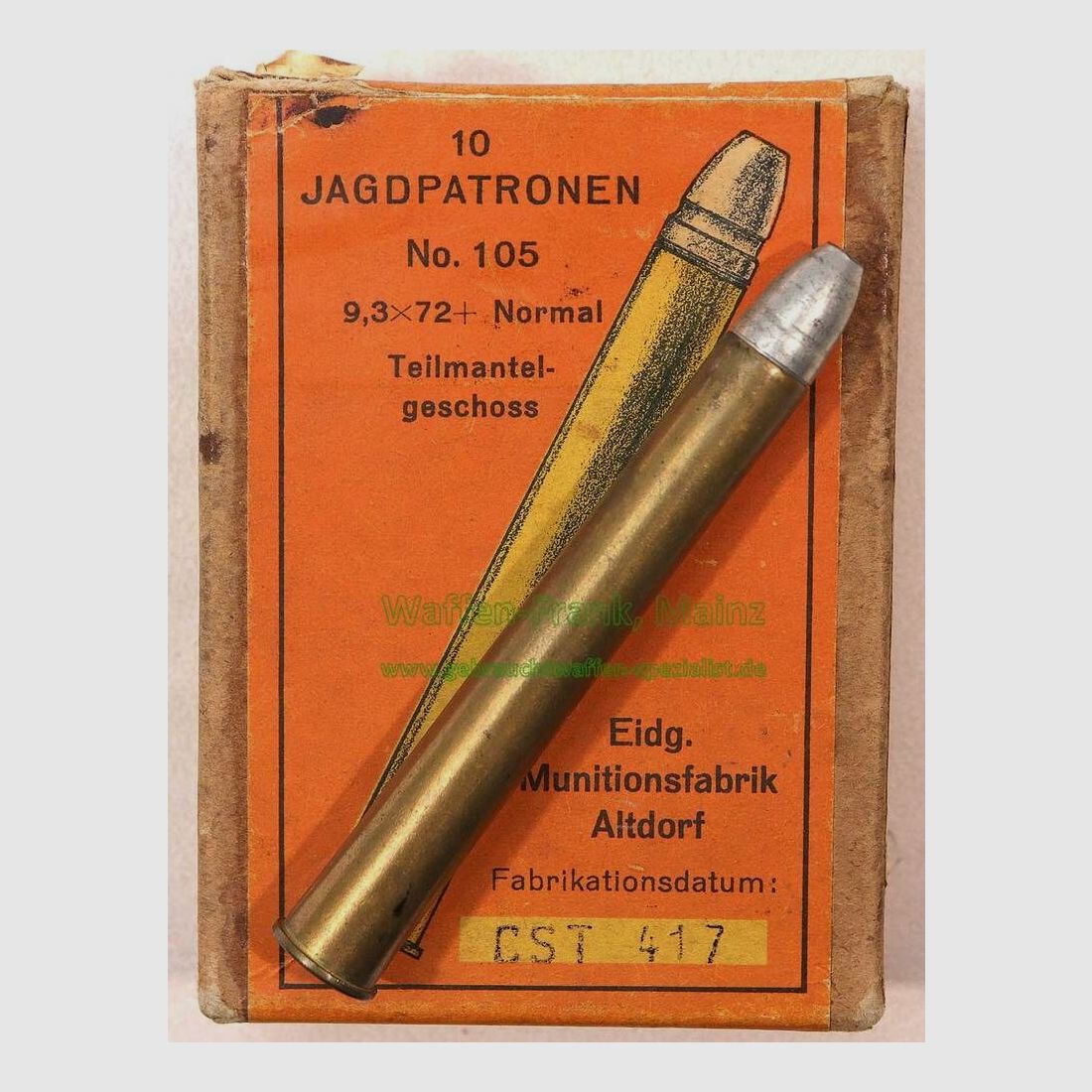 Suiza - Fabricante desconocido cartuchos de rifle