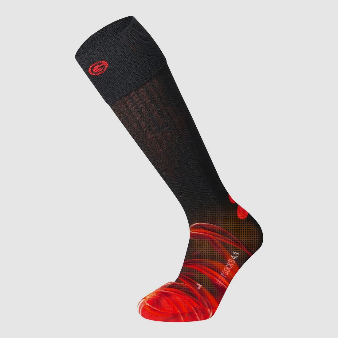 Lenz Pair of heated socks 4.1 Toe Cap® (Black/red, size 45-47), image 3 of 3