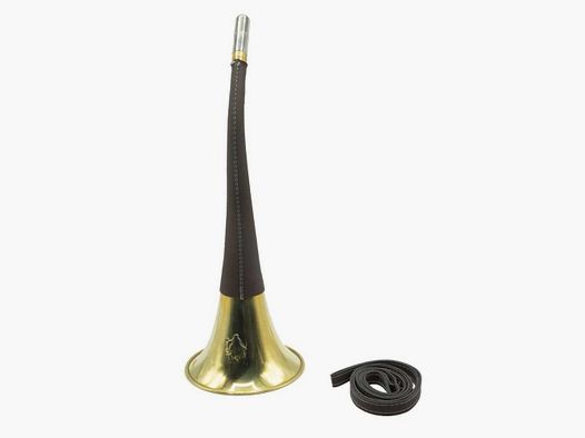 Kupferhorn mit Januel-Pavillon und Tragegurt in Blisterverpackung