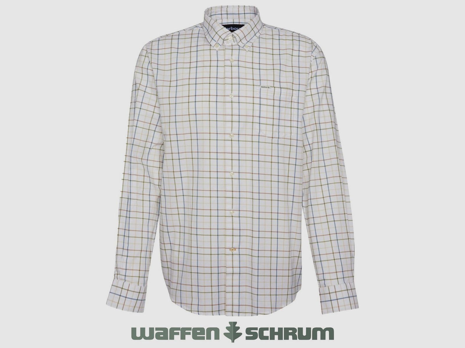 Barbour Hemd Caswell Tattersall Pine Green