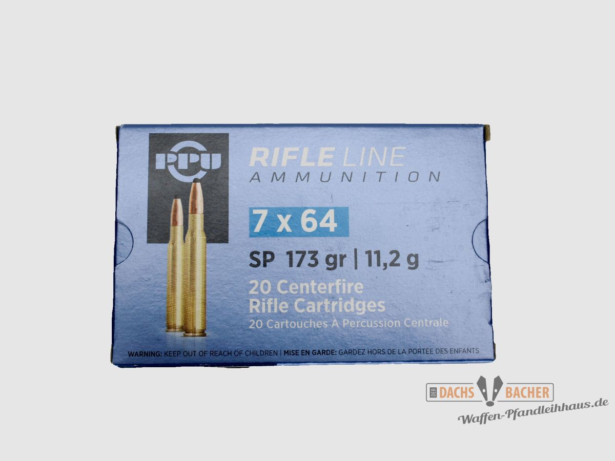 PPU Privi Partizan 7x64 11,2g/173gr SP Teilmantel 20 Schuß