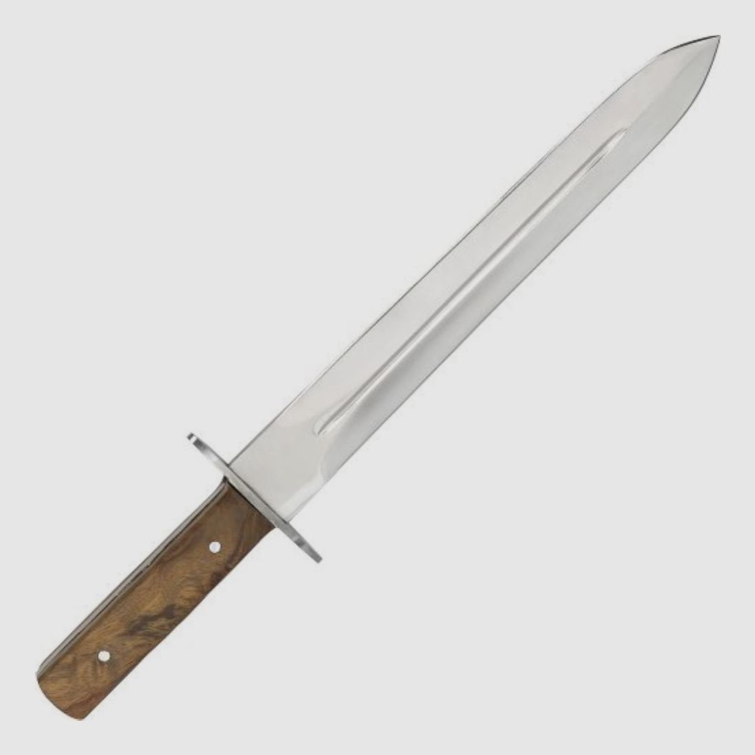 Dagger made of walnut wood including leather sheath
