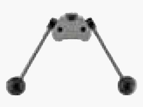 Bipod WALTHER RIFLE with foldable non-slip rubber feet