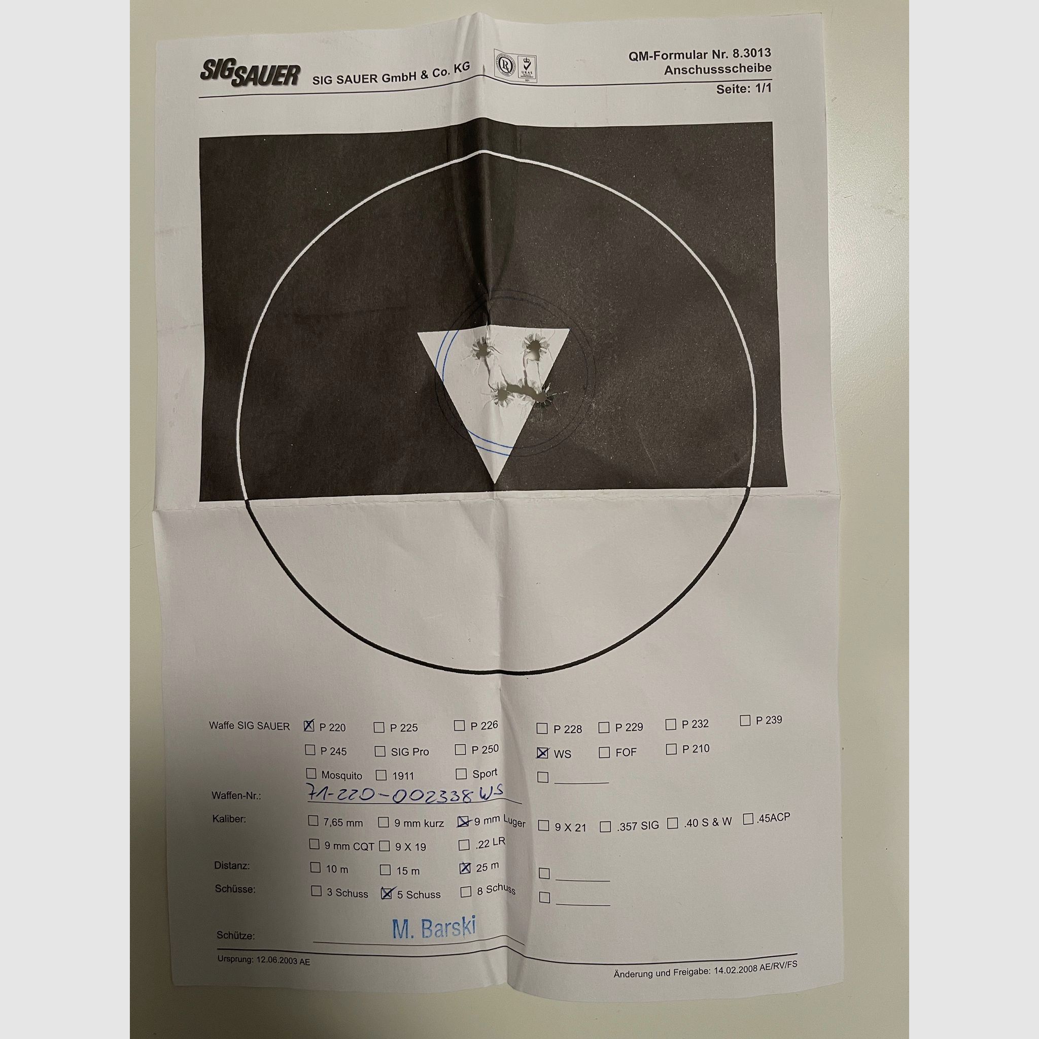 Sig Sauer P220 X-Six 45 ACP und 9X19 Wechselsystem