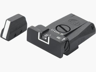 LPA SPR98BE18 Conjunto de Mira Micrométrica para Beretta 92, 96, 98, M9 y M9A1 – Contorno Blanco