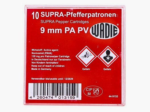 WADIE PV Supra Pfefferpatrone Kal. 9mmPA