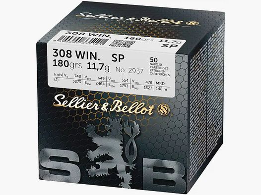 Sellier&Bellot SP 11,7g/180grs à50 .308 WIN