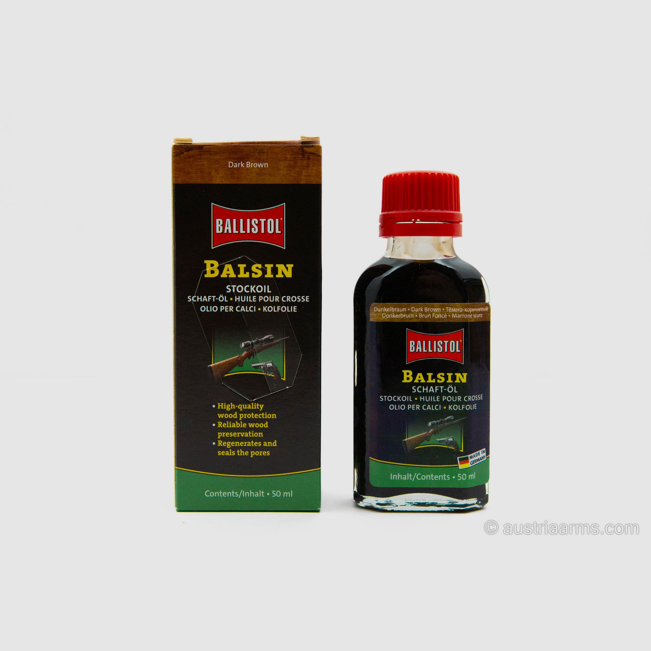 Ballistol Balsin Olio per Calci Dark Brown 50 ml