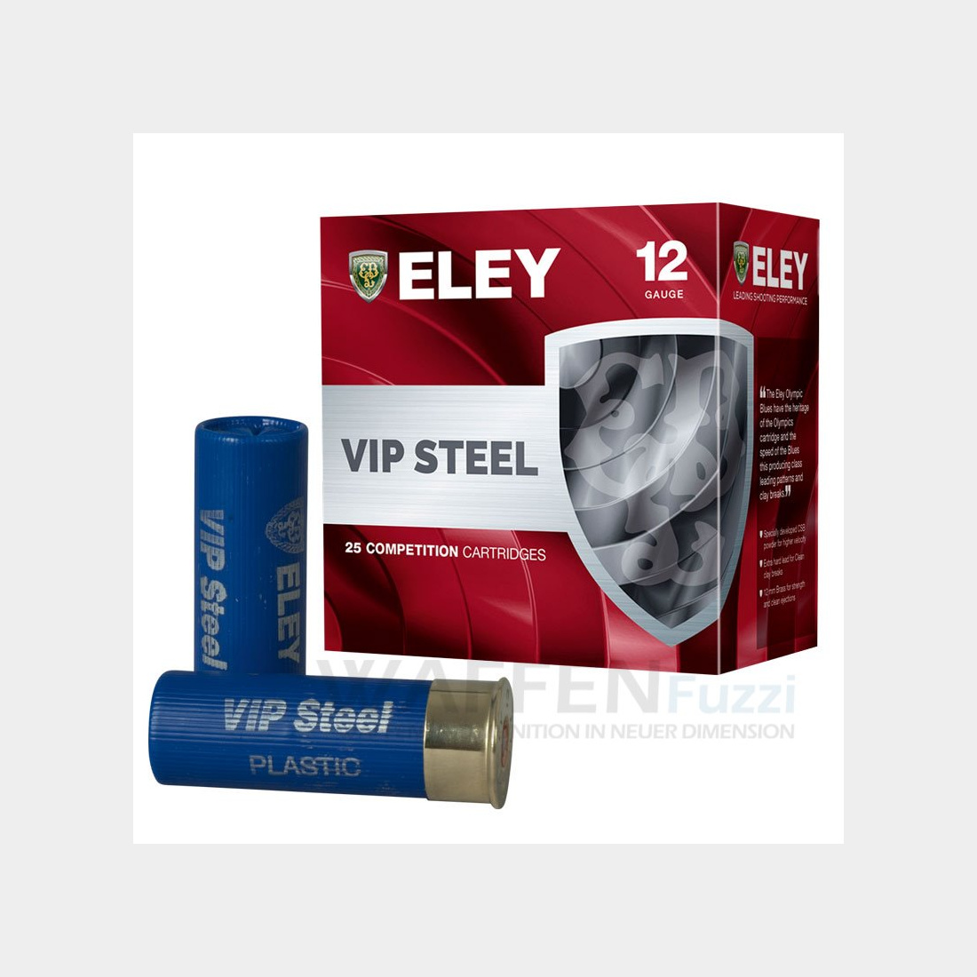 Eley VIP-Steel 12/70 Schrotmunition 25 Schuss 24g