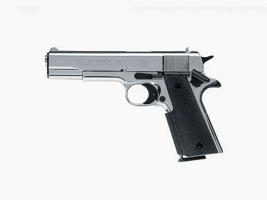 Colt Government 1911 A1 Chrome – 9mm P.A.K