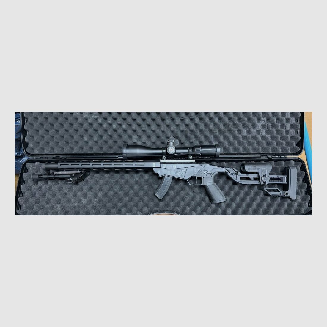 Ruger Precision Rimfire, cal. 22lr, schwarz mit Hawke Vantage 30 WA SF IR 4-16x50 #14295 und Timney Matchabzug