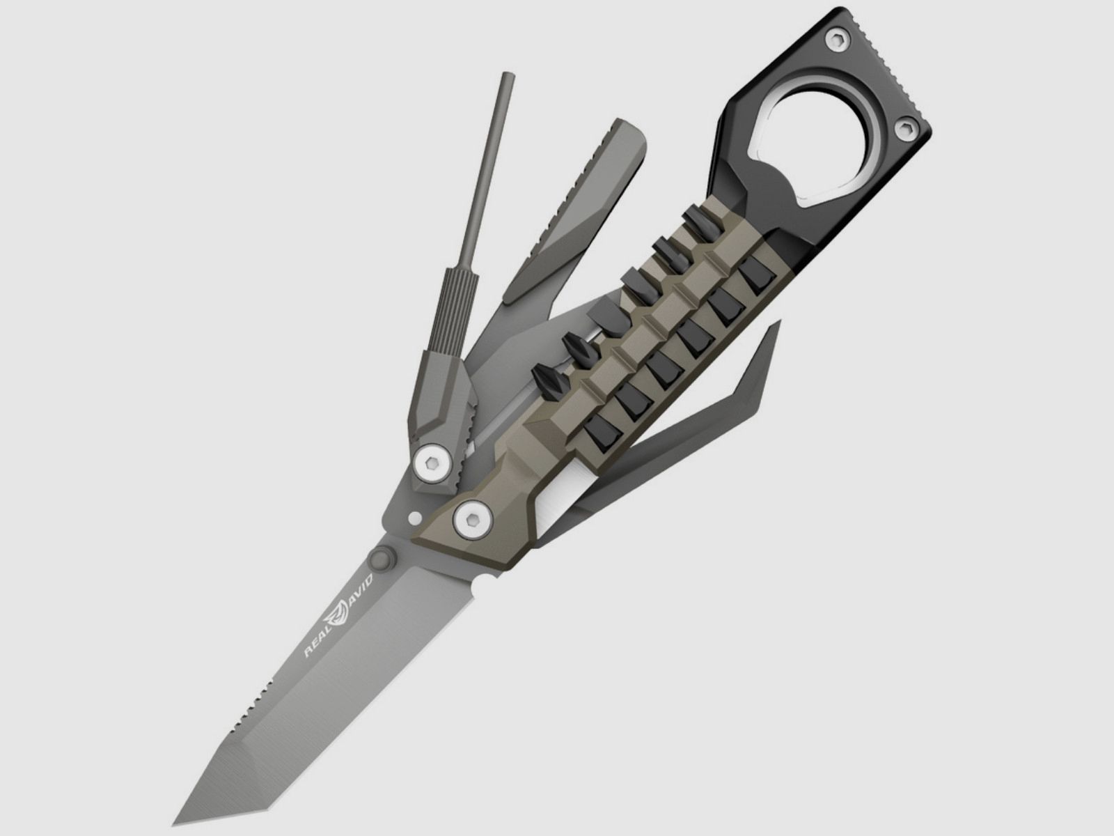 Real Avid – Multiherramienta para pistolas The Pistol Tool – Marrón – 19 funciones – AVPSTL, imagen 13 de 17