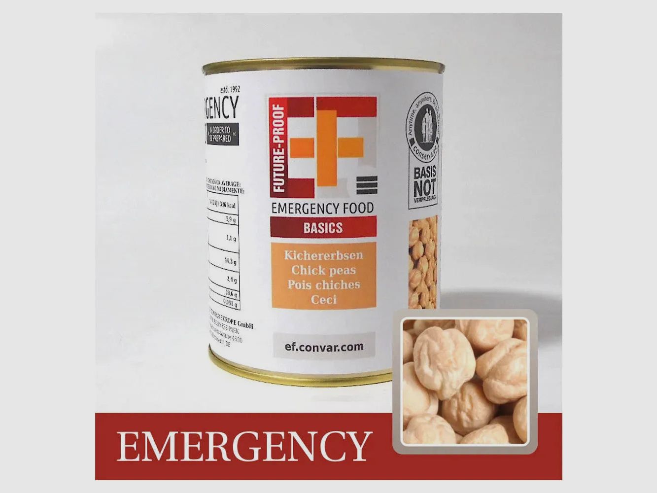 EF Emergency Food Basics Kichererbsen