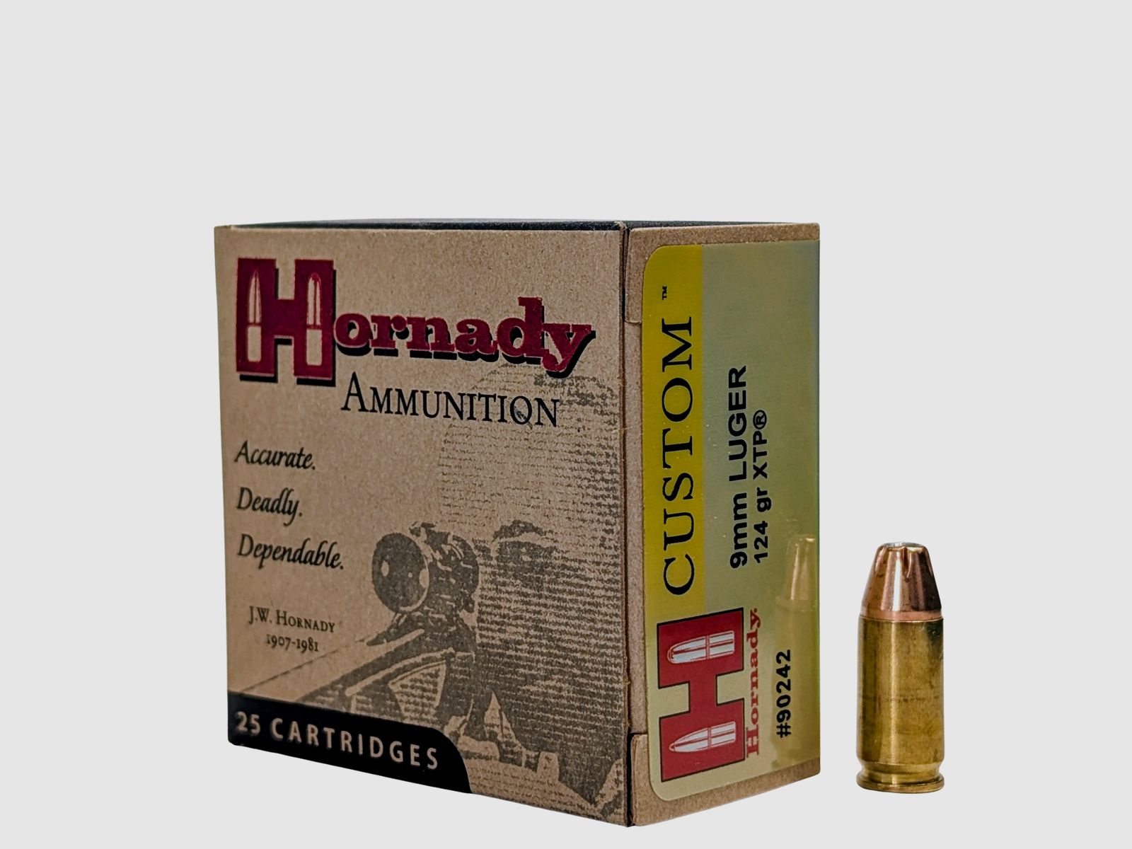 Hornady Custom 9mm Luger 124gr XTP 25-colpi