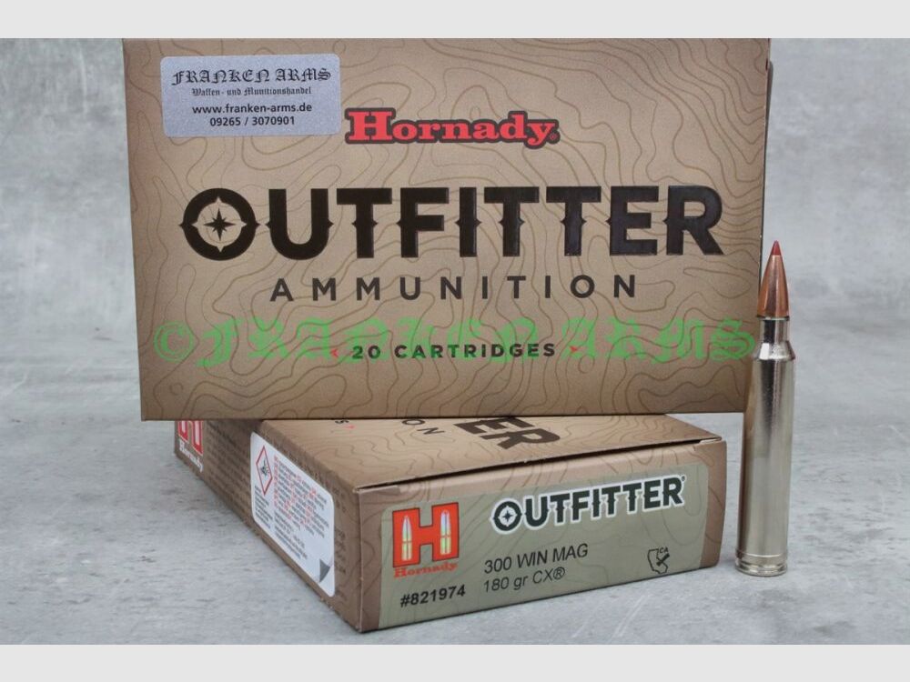 Hornady Outfitter CX .300 Win. Mag. 180gr. 11,7g 20 Stück Staffelpreise