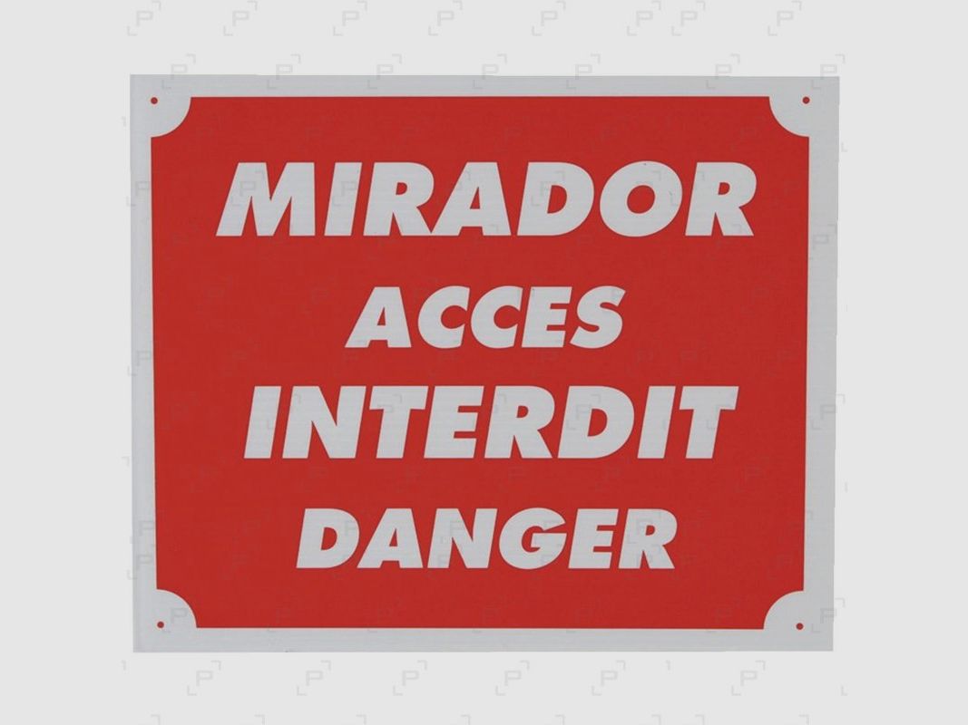 Panel MIRADOR-ACCESO PROHIBIDO rojo