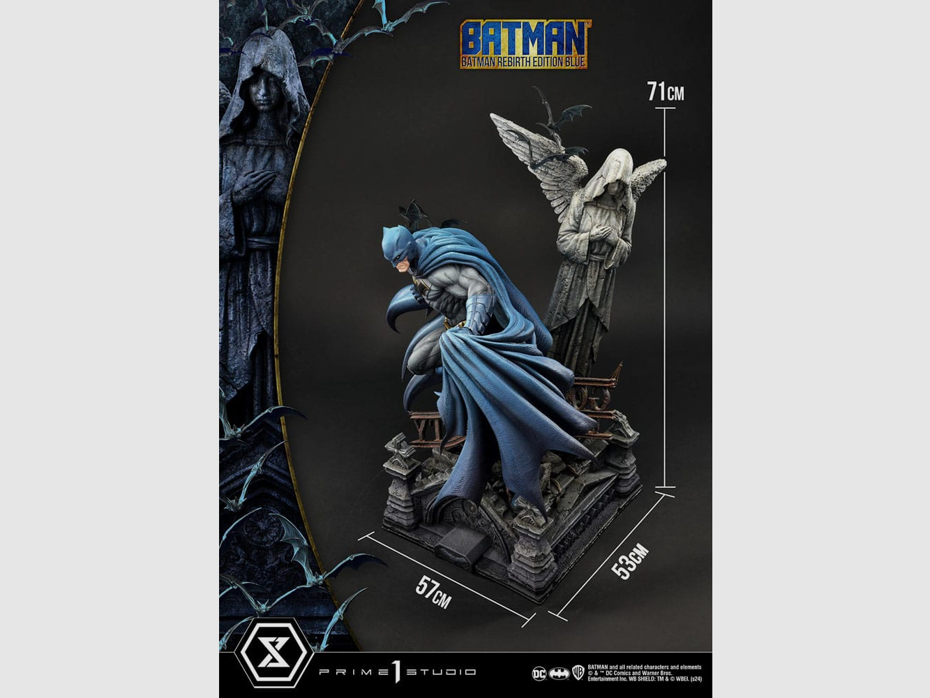 Batman Ultimate Premium Masterline Series Statue 1/4 Batman Rebirth Edition Blue Deluxe Bonus Version 71 cm | 43371