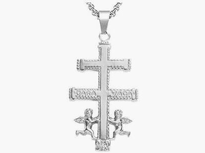 Joyeria Julio CRZ en argent sterling 925 rhodié, taille 32×21 mm
