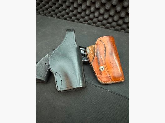 Schnellziehholster Gürtelholster Set, Revolver (?), Brian C Foster und VIKING, Markenholster
