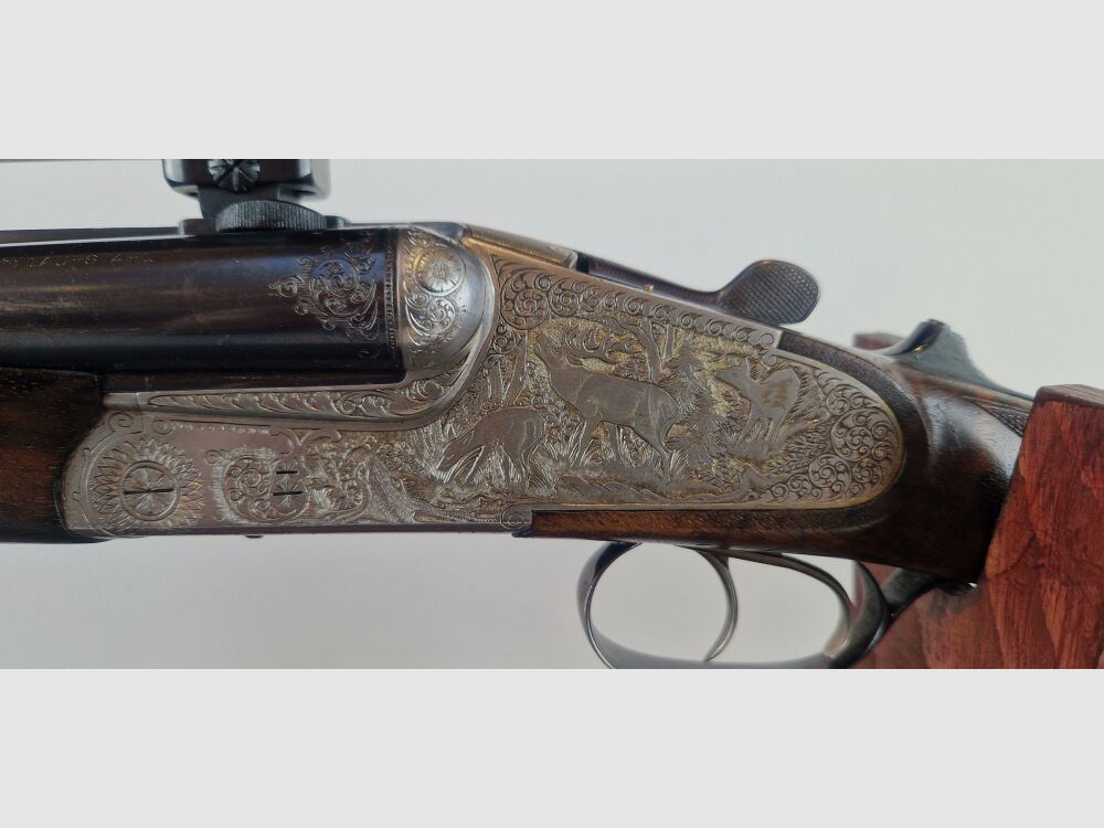 Heym Mod. 37B Deluxe - 7x65R; 12/70 mit Einstecklauf - selten!!!