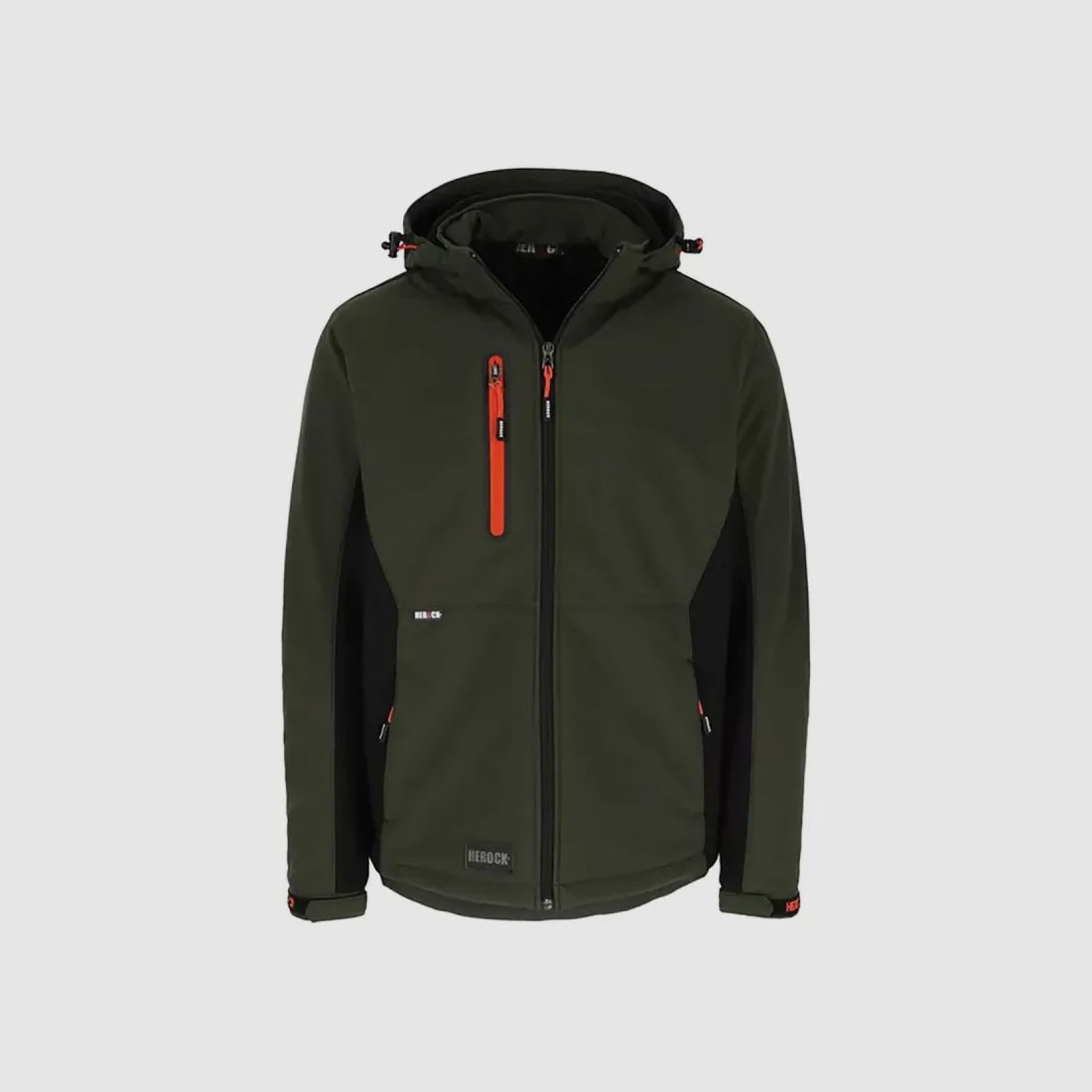 Softshelljacke Trystan Herren - Schwarz & Khaki - Herock®, Bild 2 von 17