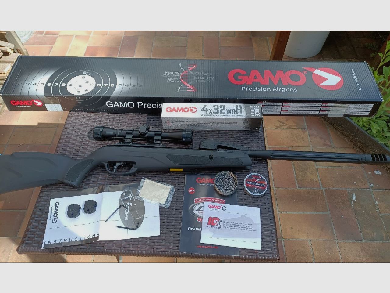 Mehrlader Luftgewehr Knicklauf Gamo Replay 10Maxxim Zielfernrohr 