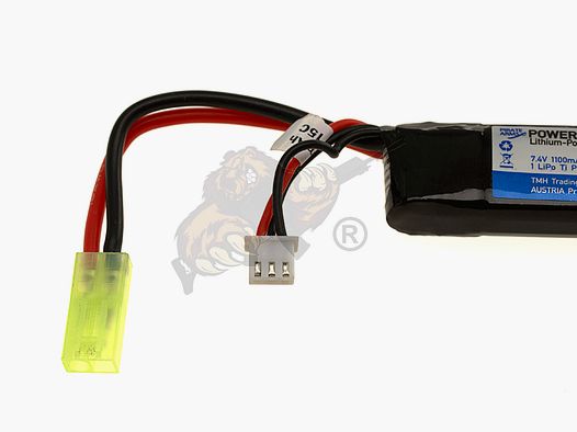 Airsoft LiPo Akku 7.4V 1100mAh 15C Stock Tube Type