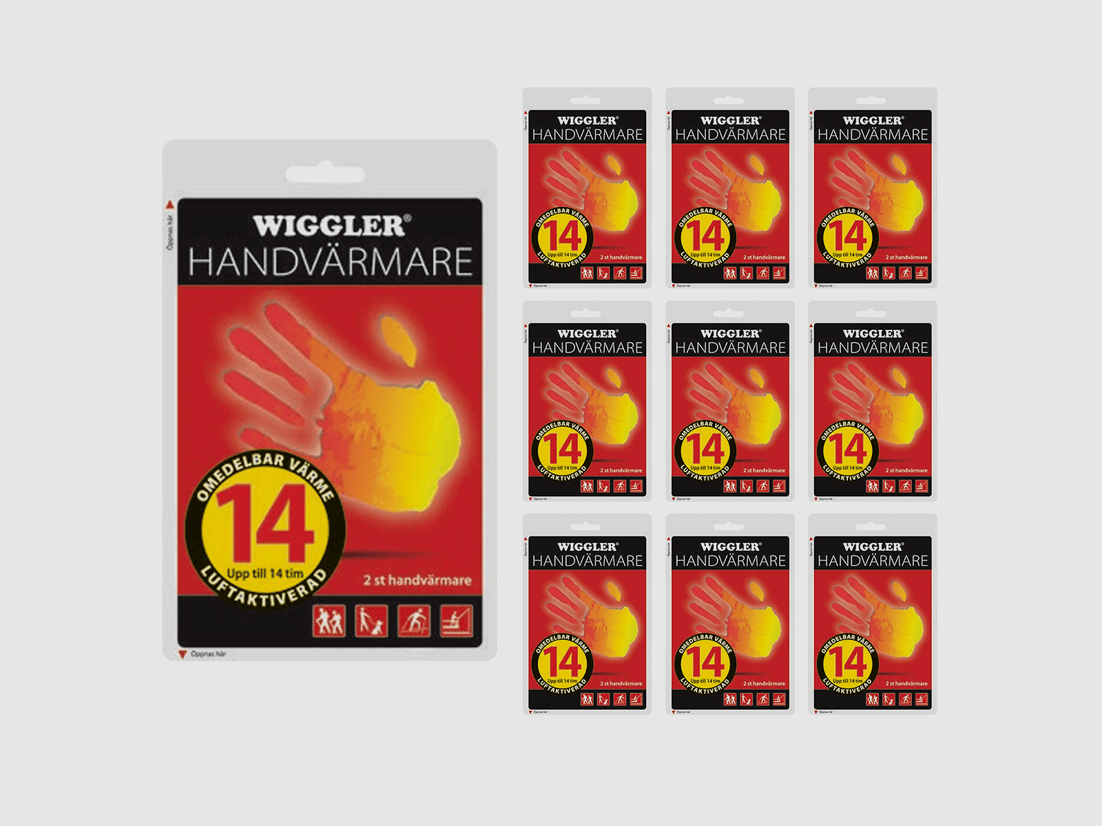 Wiggler hand warmers 10 pairs