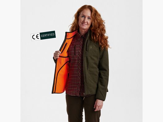 Lady Pam Bonded Fleecejacke - wendbar - Orange – Kleidergröße Damen: 46