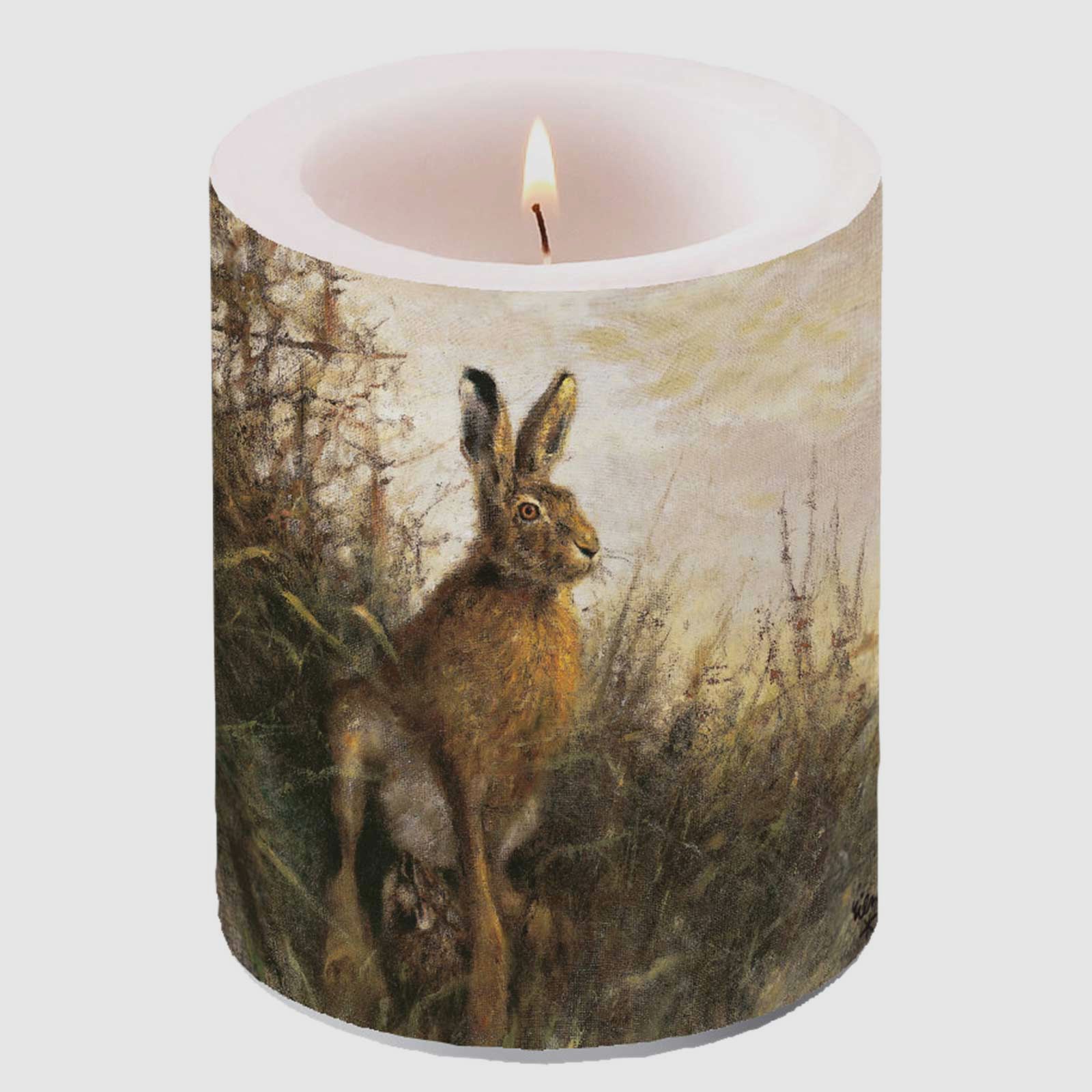Stumpenkerze Hare
