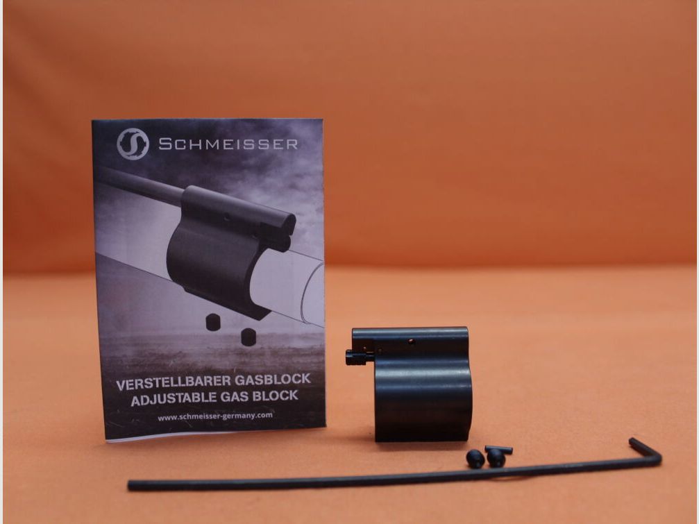 Schmeisser AR-15: Gas Block adjustable .750 Schmeisser einstellbare Gasabnahme mit Rastung 20 Positionen